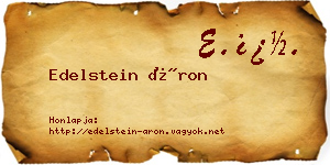 Edelstein Áron névjegykártya